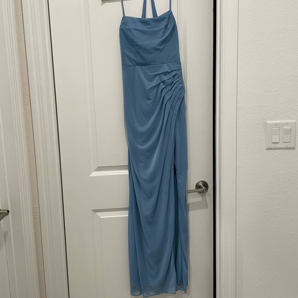COPY - Steel Blue Azazie Kalea Dress (Size 4)